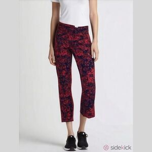 Fabletics Red and Blue Print Leggings Size XS All Season Workout Everyday Wear